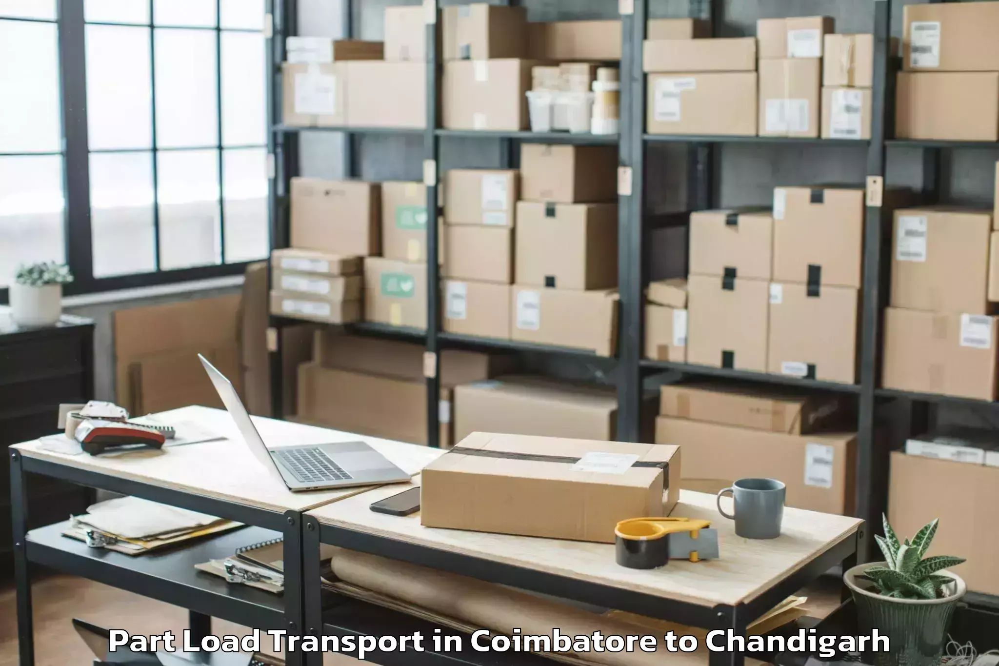 Top Coimbatore to Chandigarh Part Load Transport Available